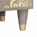 vidaXL Cabinet de chevet Gris 40 x 33 x 46 cm bois de manguier massif