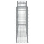 vidaXL Paniers à gabions arqués 17 Pièces 300x50x140/160 cm fer galvanisé