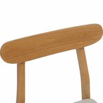 vidaXL Chaise de salle à manger 2 Pièces Naturel et clair