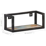 vidaXL Étagères murales 2 Pièces 40 cm Bois de récupération massif