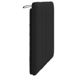 vidaXL Coussin de tête de lit noir 80 cm velours