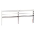 vidaXL Cadre de lit sans matelas blanc 200x200 cm bois massif de pin