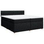 vidaXL Sommier à lattes de lit avec matelas Noir 200x200 cm Tissu