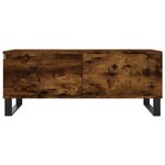 vidaXL Table basse Chêne fumé 90x50x36 5 cm Bois d'ingénierie