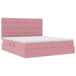 vidaXL Lit de Rangement avec matelas Rose 200 x 200 cm Velours