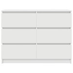 vidaXL Buffet blanc 100x35x76 cm bois d'ingénierie