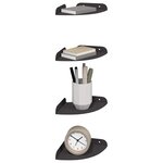 vidaXL Étagère Flottante d'Angle 4 pc Noir 15 x 15 x 2 cm