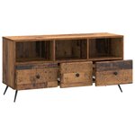 vidaXL Meuble TV Bois ancien 102 x 34 5 x 50 cm Bois d'ingénierie