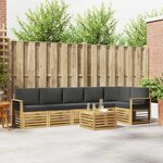 vidaXL Ensemble de canapés d'extérieur 7 pc Blanc et anthracite