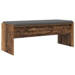 vidaXL Banc d'entrée avec coussin Bois ancien 103 x 38 x 40 cm