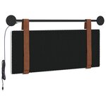 vidaXL Tête de lit suspendue Avec lumière LED Blanc PU antique
