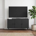 vidaXL Meuble TV Noir 99 x 34 5 x 50 cm Bois d'ingénierie