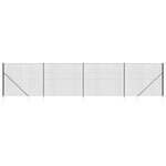 vidaXL Clôture en treillis métallique et ancrage anthracite 1 4x10 m