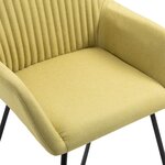 vidaXL Chaises à manger lot de 2 vert tissu