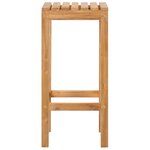 vidaXL Tabouret de bar 2 Pièces Naturel Bois de teck massif
