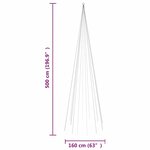 vidaXL Sapin de Noël sur mât de drapeau 732 LED Colorées 500 cm