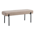 Banc marron avec pieds noirs 100 x 36 x 42 5 cm