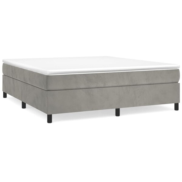 vidaXL Cadre de lit gris clair 160x200 cm velours