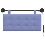 vidaXL Tête de lit suspendue Avec lumière LED Bleu denim Tissu