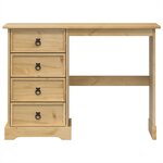 vidaXL Coiffeuse Corona 104x47x75 cm bois de pin massif