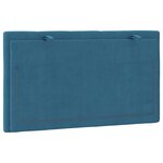 vidaXL Coussin de tête de lit Hanko bleu 80 cm velours