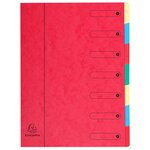 Trieur Extensible Harmonika Sans Élastique Fenêtres Imprimées 7 Compartiments - A4 - Rouge - X 8 - Exacompta