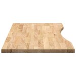 vidaXL Dessus de bureau non traité bois massif de chêne rectangulaire