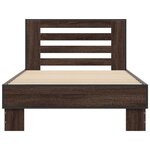 vidaXL Cadre de lit sans matelas chêne marron 90x190 cm
