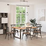 vidaXL Pieds de table à manger en forme de U  2 pièces  acier naturel  100 x (72-73) cm