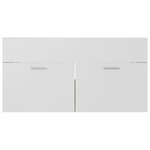 vidaXL Armoire d'évier Blanc et chêne sonoma 90x38 5x46 cm Aggloméré