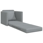 vidaXL Canapé-lit au sol 2-en-1 gris clair 74x77x81 cm
