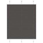 vidaXL Store plissé noir 110x100 cm largeur du tissu 109 4cm polyester