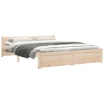 vidaXL Cadre de lit sans matelas bois massif 160x200 cm
