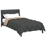 vidaXL Duvet d'hiver Anthracite et Taupe 220 x 140 cm Microfibre