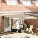 Auvent manuel rétractable vidaXL Beige 3x2.5m