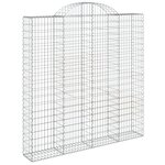 vidaXL Panier de gabions arqué 200x30x200/220 cm Fer galvanisé