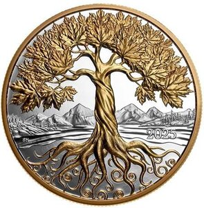 Pièce de monnaie en Argent 50 Dollars g 157.6 Millésime 2025 MAPLE TREE OF LIFE