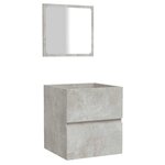 vidaXL Armoire de bain avec miroir gris béton bois d'ingénierie
