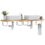 vidaXL Étagère de vasque murale acier et bois massif d'acacia