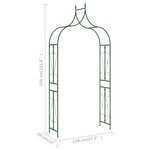 vidaXL Voûte de jardin Vert foncé 120x38x258 cm Fer