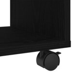 Table d'appoint vidaXL avec roulettes Chêne noir 72x33x42 5 cm Bois d'ingénierie