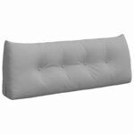 vidaXL Coussin de Dos Gris nuage 120 x 24 x 50 cm tissu