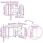 vidaXL Ensemble de mobilier de salle de bain avec tiroir Gris Sonoma