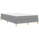 vidaXL Lit à ressorts avec matelas Gris clair 120 x 190 cm tissu