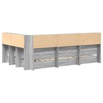 vidaXL Lit bibliothèque gris Sonoma 120x200 cm en bois d'ingénierie
