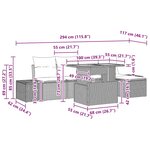 vidaXL Ensemble de salle à manger pour jardin 6 Pièces Noir  Marron