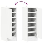 vidaXL Armoire à chaussures Blanc 32x35x92 cm Aggloméré