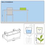 LECHUZA Jardinière CUBE color triple avec supports Blanc 13680