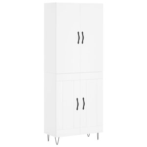vidaXL Buffet haut Blanc 69 5x34x180 cm Bois d'ingénierie
