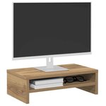 vidaXL Support de moniteur chêne artisanal 42x24x13 cm bois ingénierie